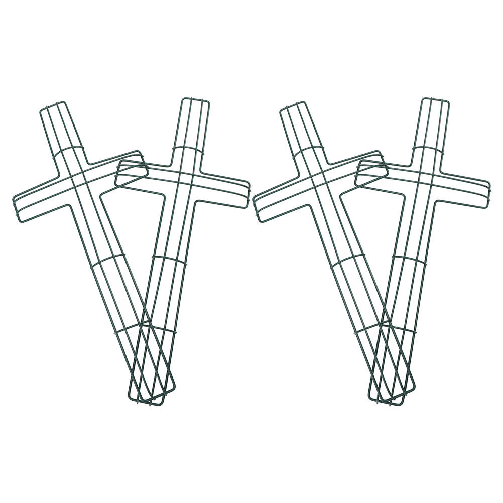 Wreath Form Wire - 4Pcs Cross Shaped Flower Wreath Frame