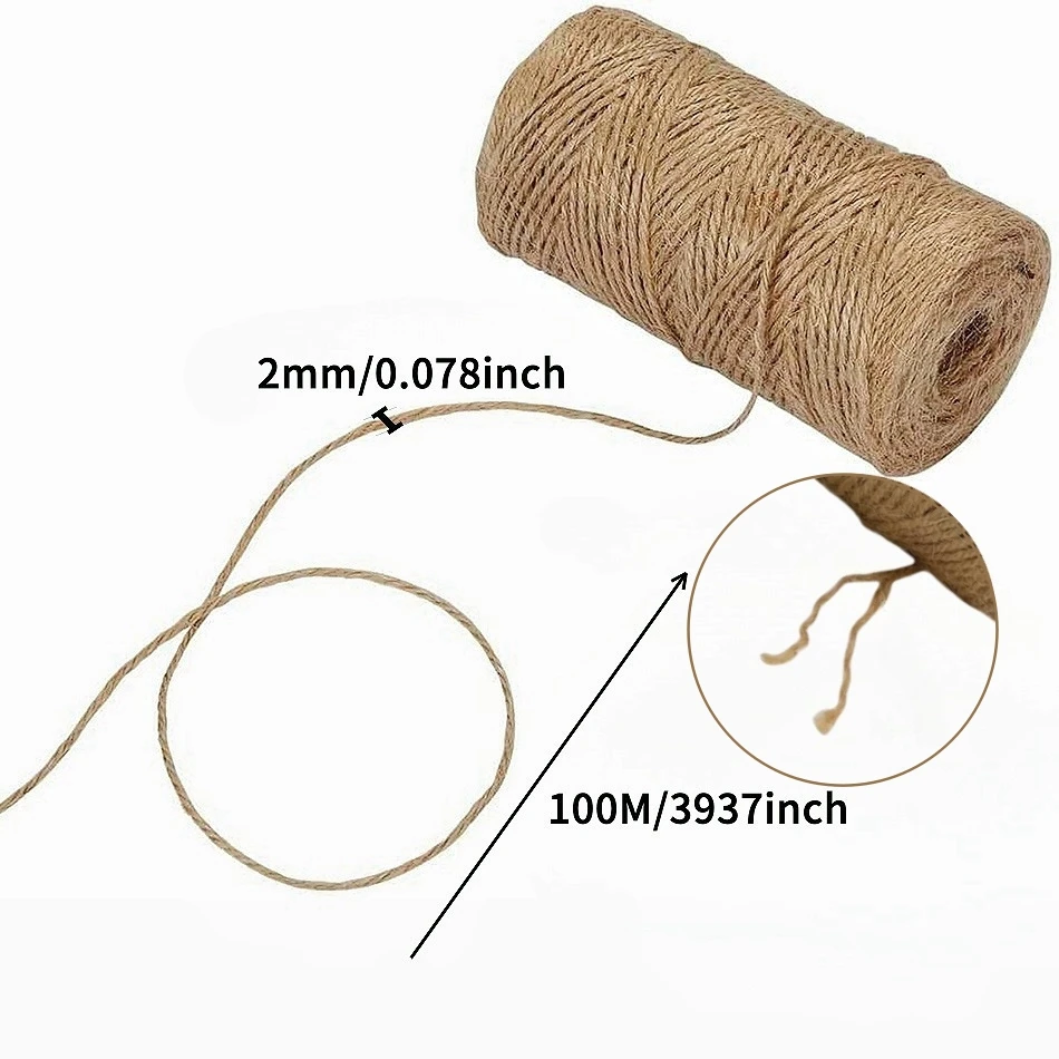 Natural Jute Twine 1mm 2mm 10M - Natural Florist Supply review and price