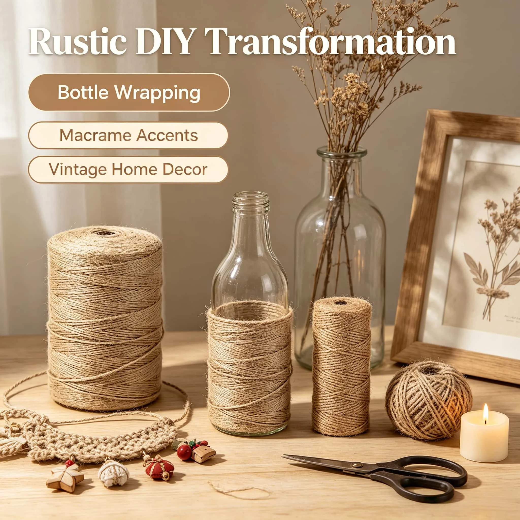 Natural Jute Twine 1mm 2mm 10M - Natural Florist Supply review and price