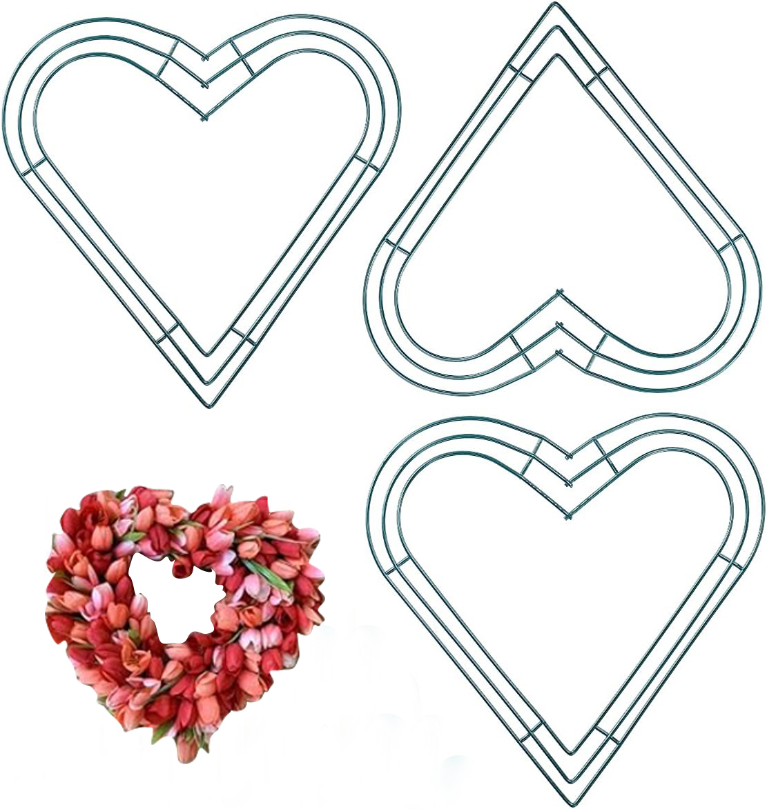 3 Pack Premium Metal Heart  Fo - Wreath Form Wire review and price